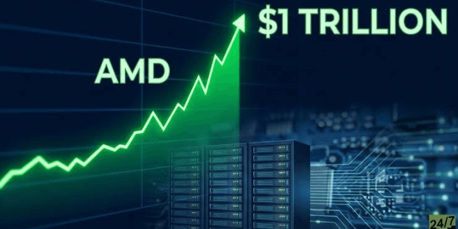 رشد ۱۸۵ درصدی سهام AMD و عبور ارزش بازار این شرکت از یک تریلیون دلار در سال ۲۰۲۶