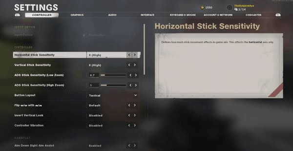 تنظیمات Sensitivity و گرافیک برای بهبود عملکرد در Black Ops Cold War